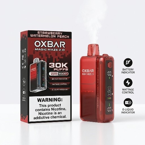 IMG_COM_202608171920073241 پاد اوکس بار OXBAR Magic Maze 2.0 – Strawberry Watermelon Peach – ۳۰٬۰۰۰ پاف - تصویر 1